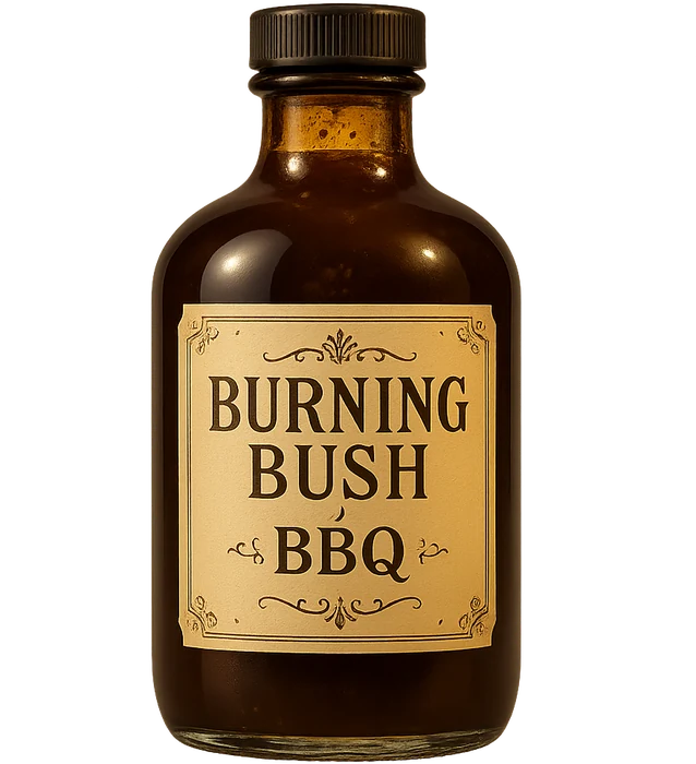 Burning Bush BBQ bottle