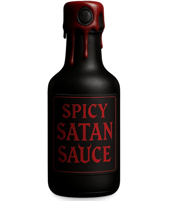 Spicy Satan Sauce bottle